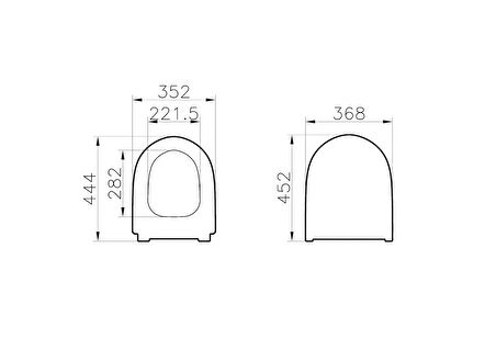 VitrA Sento 130-483R009 İnce Klozet, Mat Siyah