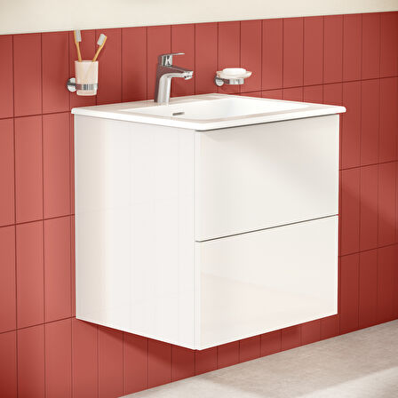 VitrA Metropole Pure 67335 Lavabo Dolabı, 2 Çekmeceli, Parlak Beyaz, 60 cm