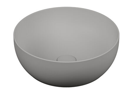 VitrA Outline Çanak Lavabo 5992B476-0016  Yuvarlak, 40x40, Mat Taş Gri
