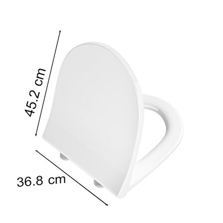 VitrA Sento 130-476R009 İnce Klozet Kapağı, Tek Kat görünümlü, Duroplast