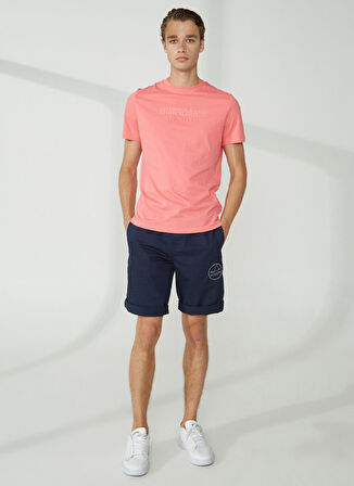 Murphy&Nye Bisiklet Yaka Düz Pembe Erkek T-Shirt EMBOSS t-shirt