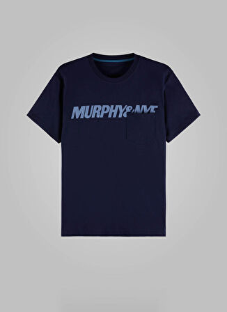 Murphy&Nye Bisiklet Yaka Düz Lacivert Erkek T-Shirt GAFF t-shirt