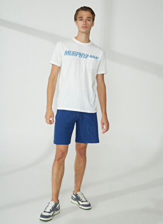 Murphy&Nye Bisiklet Yaka Düz Beyaz Erkek T-Shirt GAFF t-shirt