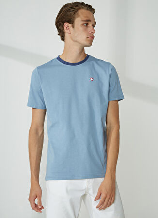 Murphy&Nye Bisiklet Yaka Düz Açık Lacivert Erkek T-Shirt LIMBER t-shirt