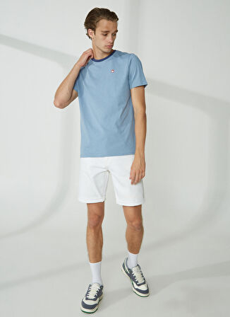 Murphy&Nye Bisiklet Yaka Düz Açık Lacivert Erkek T-Shirt LIMBER T-SHIRT