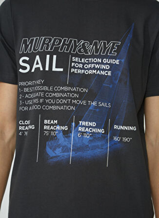 Murphy&Nye Bisiklet Yaka Düz Siyah Erkek T-Shirt RIG t-shirt