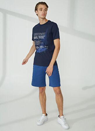 Murphy&Nye Bisiklet Yaka Düz Lacivert Erkek T-Shirt RIG T-SHIRT