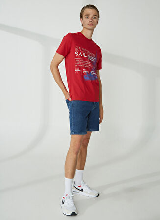 Murphy&Nye Bisiklet Yaka Düz Kırmızı Erkek T-Shirt RIG t-shirt