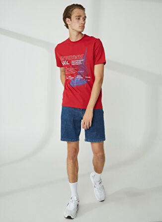 Murphy&Nye Bisiklet Yaka Düz Kırmızı Erkek T-Shirt RIG t-shirt