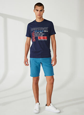 Murphy&Nye Bisiklet Yaka Düz Lacivert Erkek T-Shirt RODE T-SHIRT