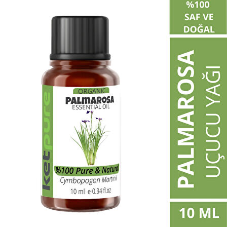 Organik İçerikli Palmarosa Uçucu Yağı 10 ML Palmarosa Essential Oil