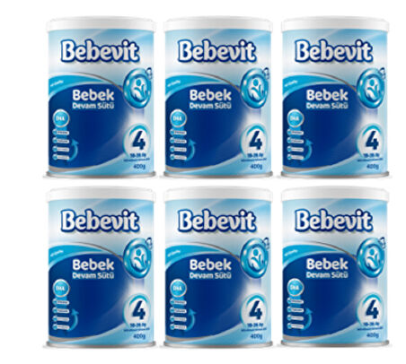 Bebevit 4 Bebek Devam Sütü 400 gr 6 ADET