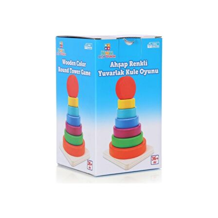 Hamaha Wooden Toys Doğal Ahşap Eğitici Oyuncak Gökkuşağı Yuvarlak Denge Kule