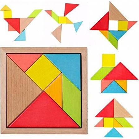 Hamaha Wooden Toys 7 Parça Tangram 19*cm HMH-154