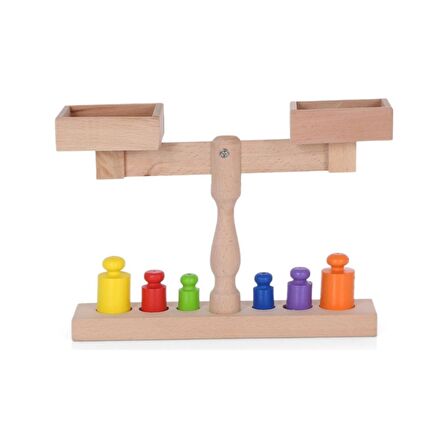 Hamaha Wooden Toys Ahşap Eğitici Geliştirici Oyuncak Kutulu Terazi