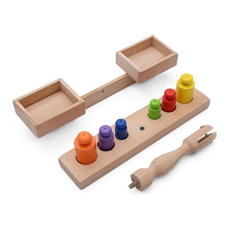 Hamaha Wooden Toys Ahşap Eğitici Geliştirici Oyuncak Kutulu Terazi