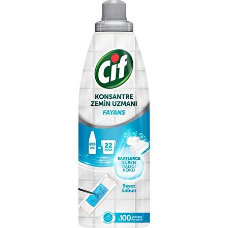 Cif Beyaz Sabun Fayans Sıvı Yüzey Temizleyici 895 ml 