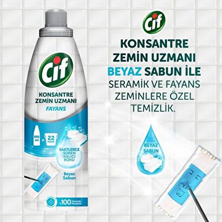 Cif Beyaz Sabun Fayans Sıvı Yüzey Temizleyici 895 ml 