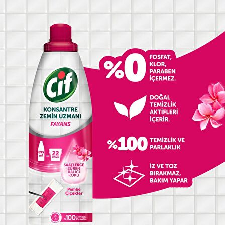 Cif Çiçek Fayans Sıvı Yüzey Temizleyici 895 ml 