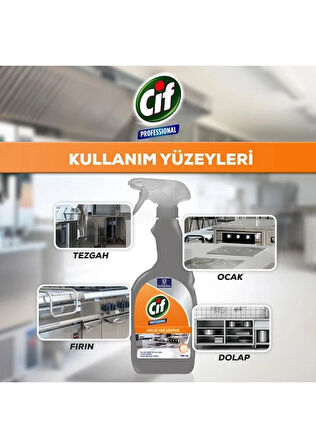 Cif Sprey Professional Güçlü Yağ Çözücü Sprey 750 ML