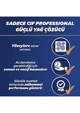 Cif Sprey Professional Güçlü Yağ Çözücü Sprey 750 ML