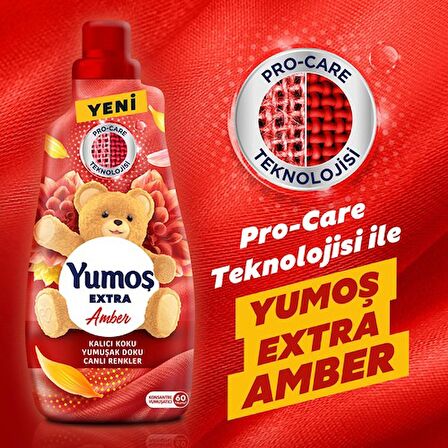 Yumoş Extra Amber Konsantre 60 Yıkama Yumuşatıcı 1.44 lt