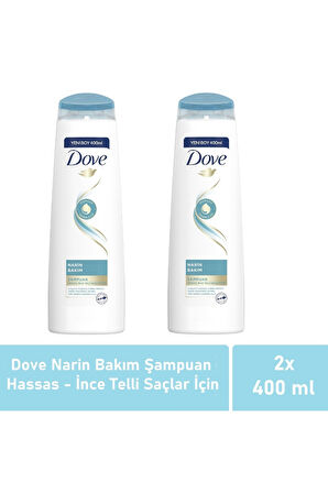 Dove Saç Bakım Şampuanı Narin Bakım Hassas İnce Telli Saçlar İçin 400 ML x 2