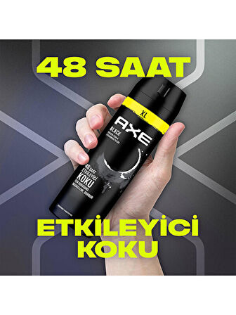 Axe Erkek Sprey Deodorant Black XL 48 Saat Etkileyici Koku 200 ml