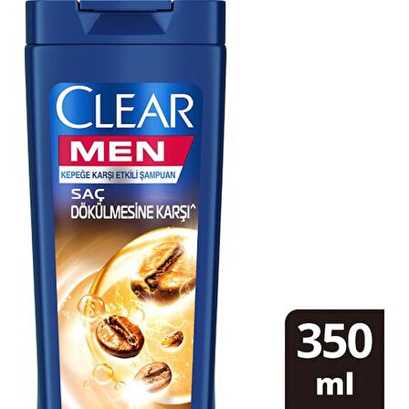 Clear Men Saç Dökülmesine Karşı Kepeğe Karşı Etkili Şampuan 350 Ml