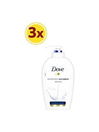 Dove Nemlendirici Sıvı Sabun Caring 1/4 Nemlendirici Krem Etkili 450 ml X3 Adet