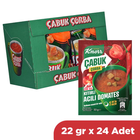 Knorr Çabuk Çorba Mercimek - Ezo Gelin - Acı Domates 72 li Karma Set