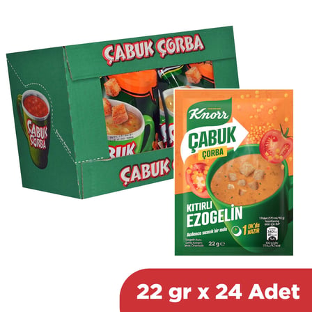 Knorr Çabuk Çorba Mercimek - Ezo Gelin - Acı Domates 72 li Karma Set