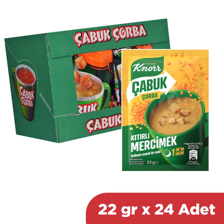 Knorr Çabuk Çorba Mercimek - Ezo Gelin - Acı Domates 72 li Karma Set