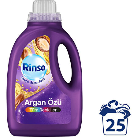 Rinso Sıvı Çamaşır Deterjanı Komple Bakım Serisi Argan Özü Tüm Renkliler Için 1.5 LT