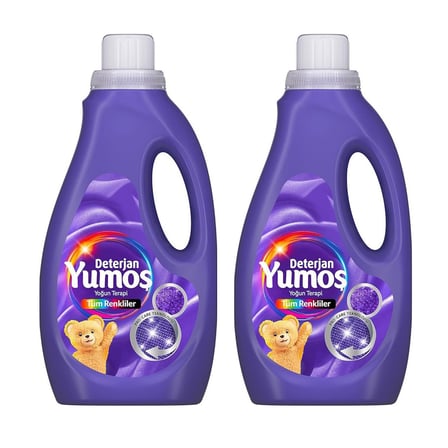 Yumoş Sıvı Deterjan 1500 ml Tüm Renkliler 2 li