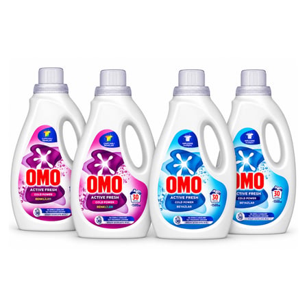 Omo Sıvı Deterjan 1500 ml Renkliler ve Beyazlar 4 lü