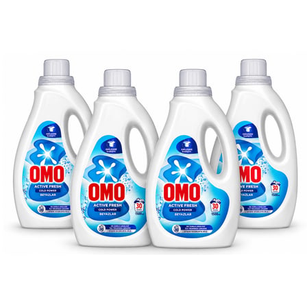 Omo Sıvı Deterjan 1500 ml Beyazlar 4 lü