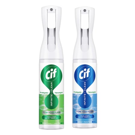 Cif Infinite Clean Probiyotikli Anti Toz Sprey Misket Limon & Lotus + Deniz Tuzu 280 ml 2 li Set