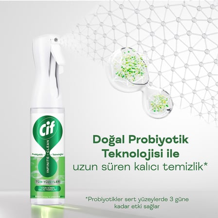 Cif Infinite Clean Probiyotikli Anti Toz Sprey Misket Limon & Lotus + Deniz Tuzu 280 ml 2 li Set