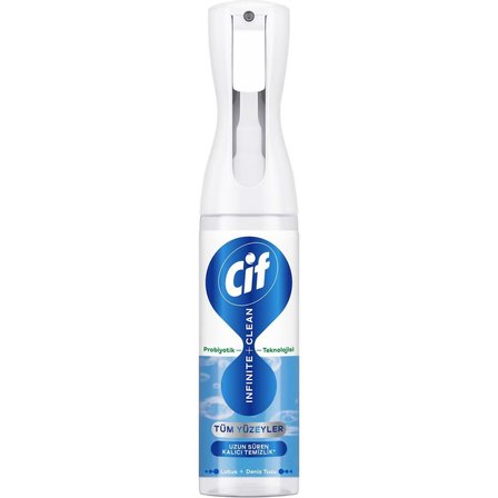 Cif Infinite Clean Doğal Probiyotikli Sprey Tüm Yüzeyler İçin Lotus & Deniz Tuzu 280 ml