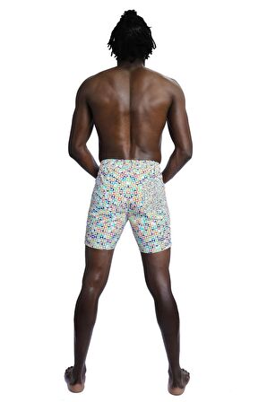 Enzo Stanley Erkek Desenli Renkli Deniz Şortu