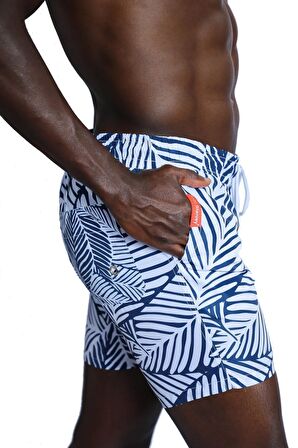 Enzo Stanley Erkek Desenli Deniz Şortu