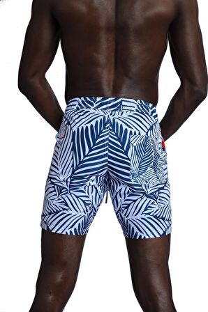 Enzo Stanley Erkek Desenli Deniz Şortu