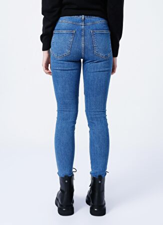 Aeropostale I-Kdpk110 Normal Bel Skinny Fit Düz Koyu İndigo Kadın Denim Pantolon