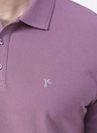 Polo Yaka Düz Lila Erkek T-Shirt NOBRO K CEPSIZ