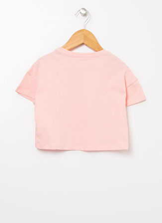 Limon Bisiklet Yaka  Standart Kalıp Baskılı Pembe Kız Çocuk T-Shirt  -  BSC GIRL 04
