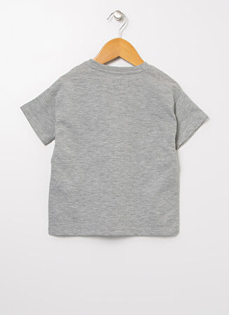 Limon T-Shirt, 13-14 Yaş, Gri Melanj