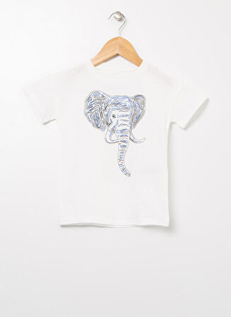 Limon Bisiklet Yaka Normal Kalıp Baskılı Ekru Erkek Çocuk T-Shirt - Bscboy 13