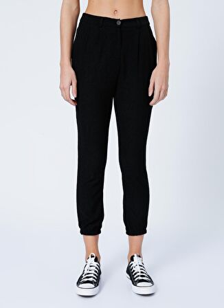 Black On Black K-Kong Normal Bel Standart Kalıp Düz Siyah Kadın Pantolon