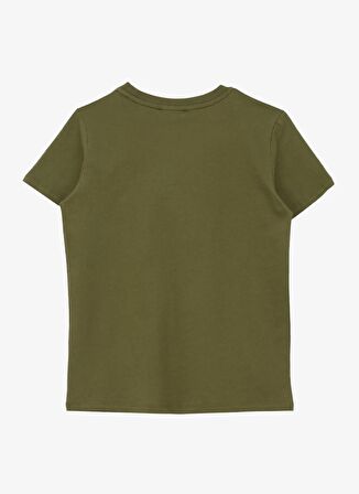 Discovery Expedition Haki Erkek Çocuk Bisiklet Yaka Baskılı T-Shirt ROGERS BOY